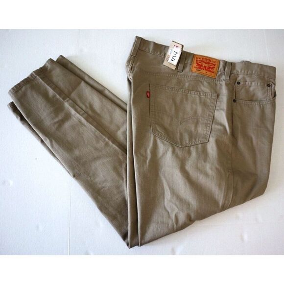 Levi's 559 Men's Big & Tall Sz 46x32 Beige Denim Relaxed Straight Fit Jeans - Picture 4 of 6